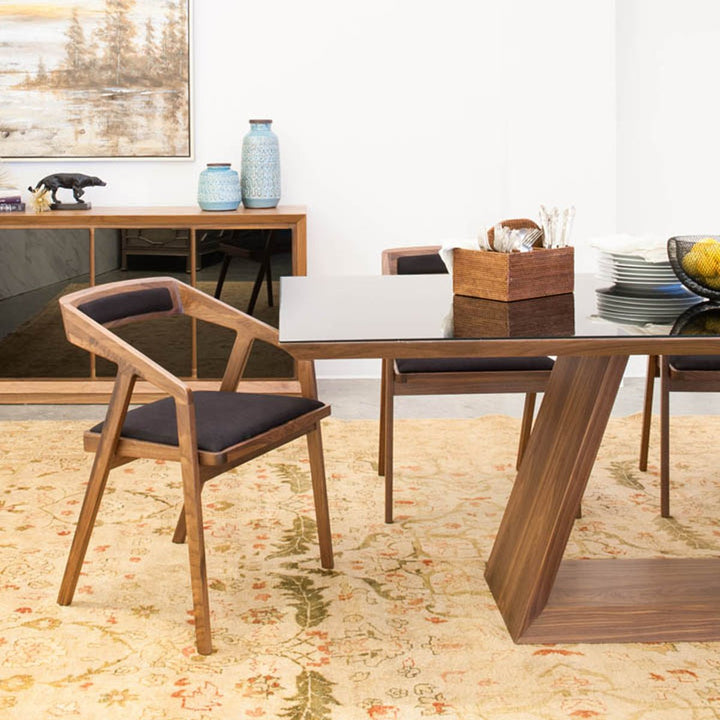 PADMA WALNUT + BLACK DINING CHAIR