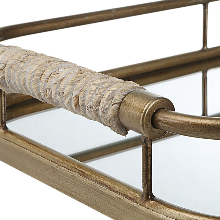 PALM SPRINGS RETRO MIRRORED SERVING TRAYS | SET OF 2