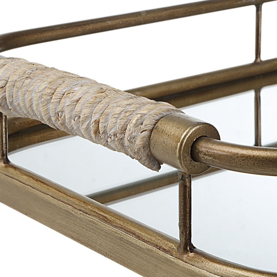 PALM SPRINGS RETRO MIRRORED SERVING TRAYS | SET OF 2
