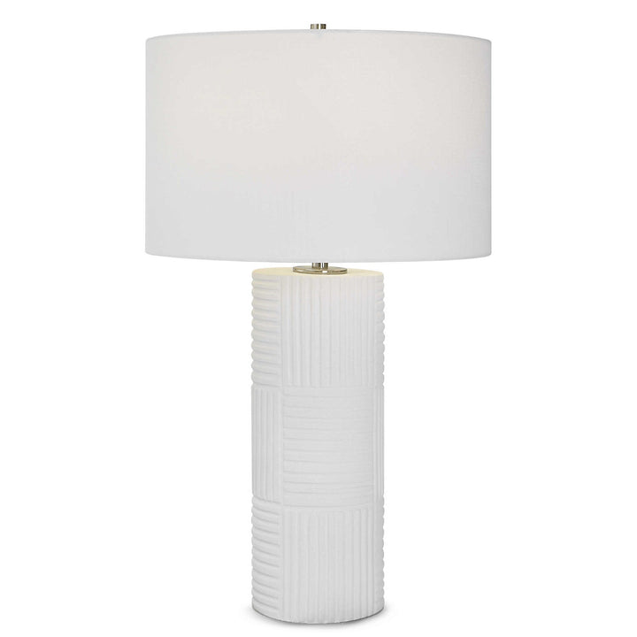 PATCHWORK WHITE CERAMIC TABLE LAMP