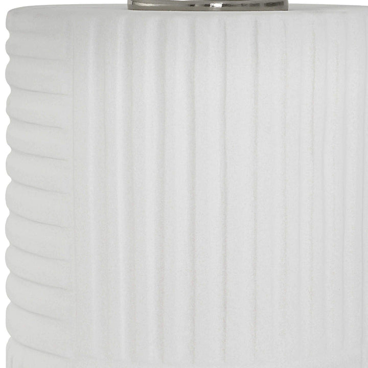 PATCHWORK WHITE CERAMIC TABLE LAMP