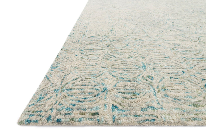 PEREGRINE HAND - TUFTED WOOL RUG: AQUA