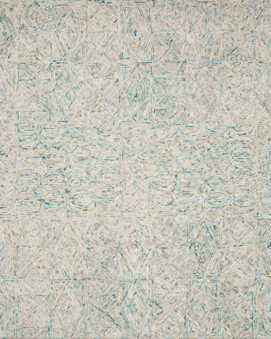 PEREGRINE HAND - TUFTED WOOL RUG: AQUA