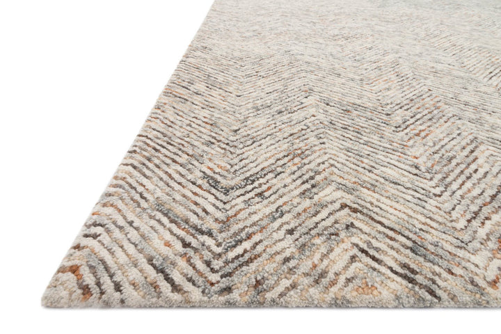 PEREGRINE HAND - TUFTED WOOL RUG: ASH, RUST