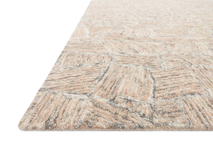 PEREGRINE HAND - TUFTED WOOL RUG: BLUSH, GREY