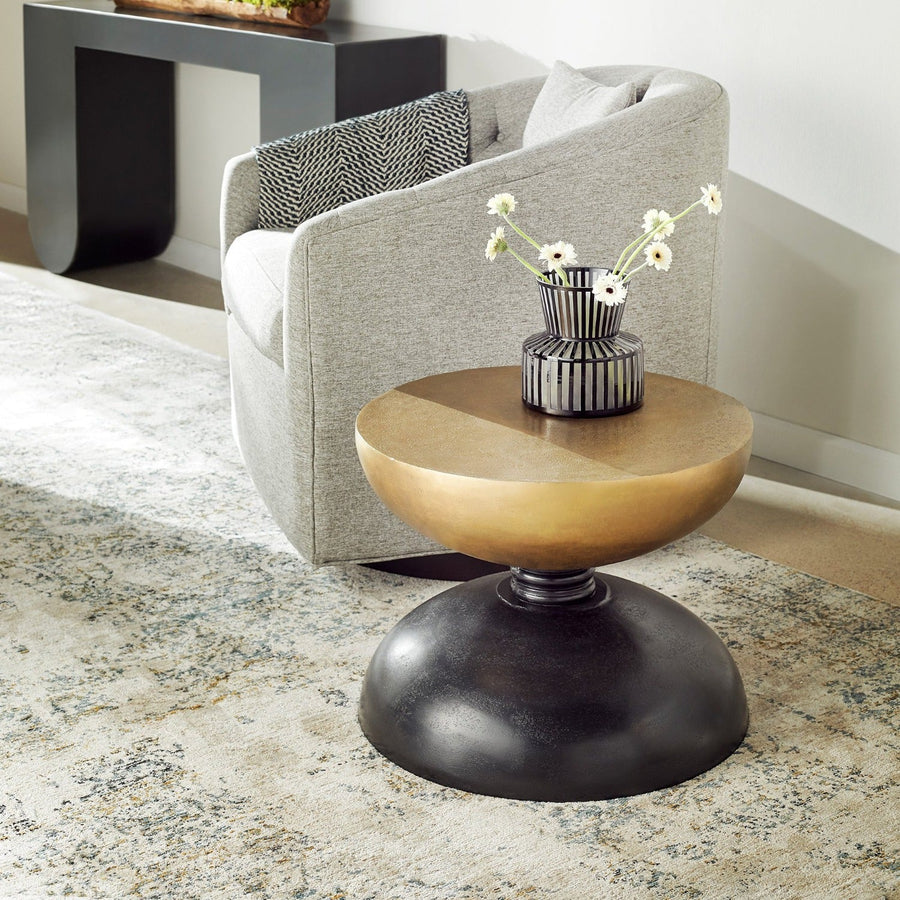 PERPETUAL NOIR & GOLD ACCENT TABLE