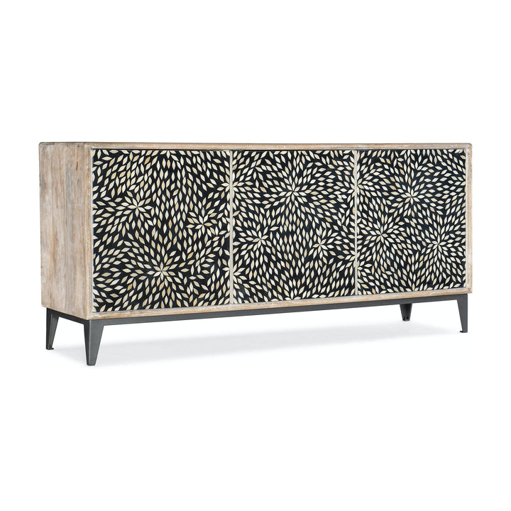 PETAL MOSAIC BONE INLAY CONSOLE