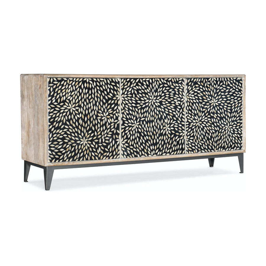 PETAL MOSAIC BONE INLAY CONSOLE
