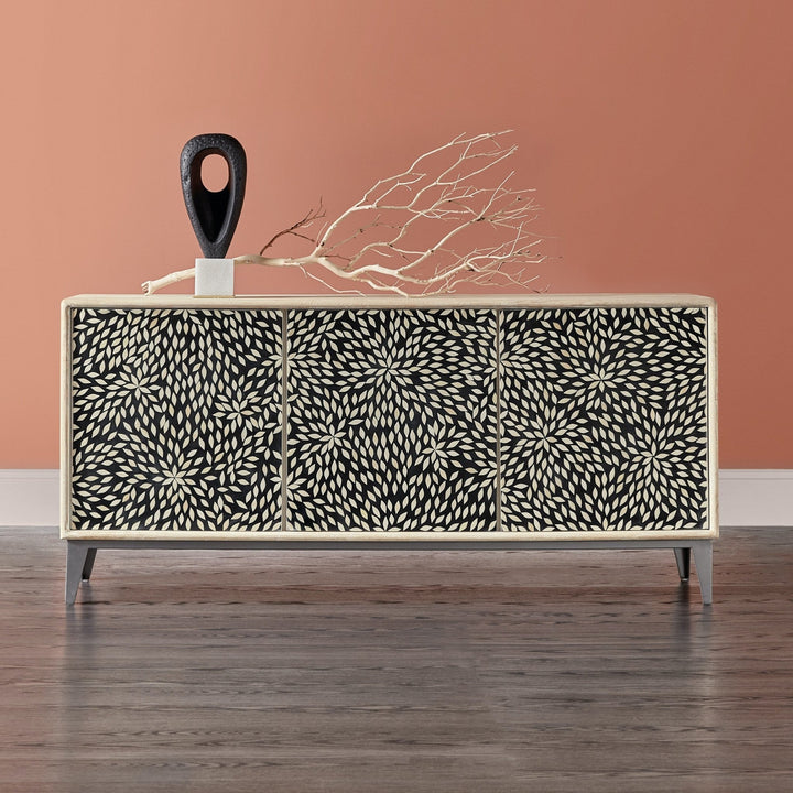 PETAL MOSAIC BONE INLAY CONSOLE