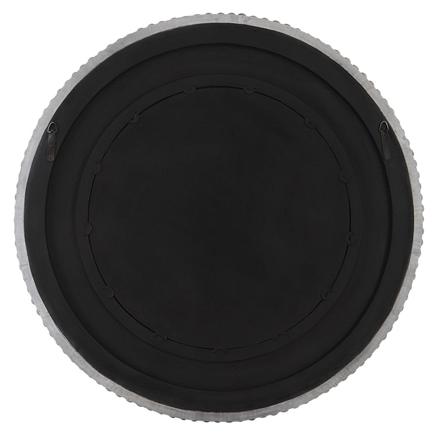 PORTSIDE GREY DRIFTWOOD ROUND MIRROR