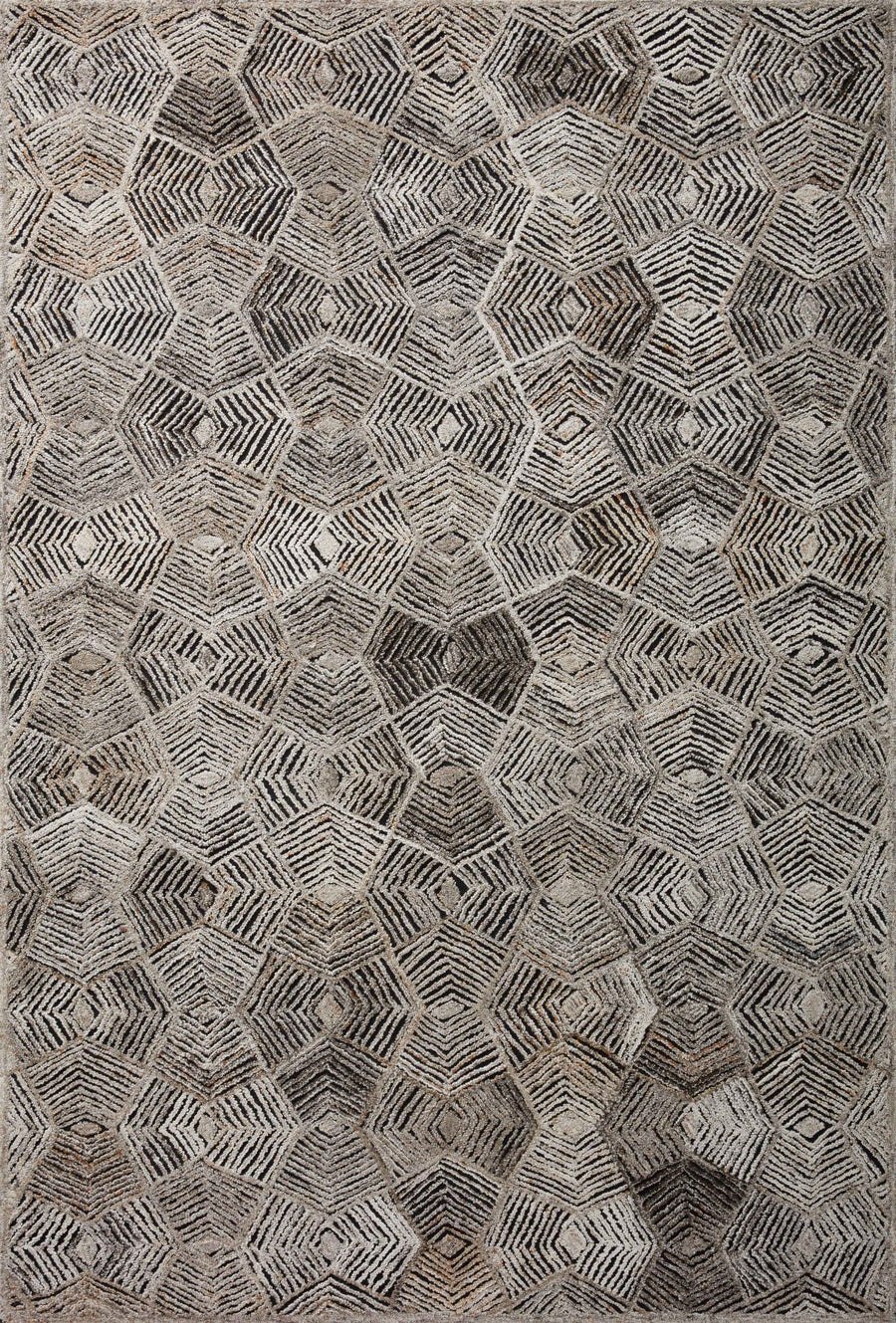 PRESCOTT POLYESTER, WOOL + VISCOSE RUG: FAWN