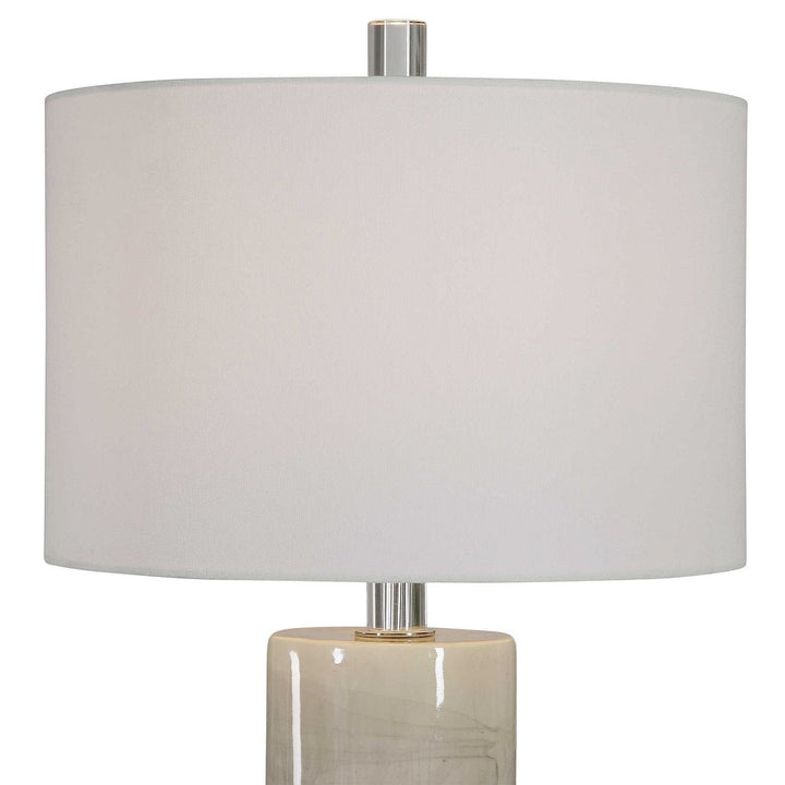 PUTTY ABSTRACT DRIP CERAMIC TABLE LAMP