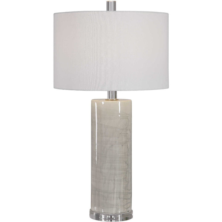 PUTTY ABSTRACT DRIP CERAMIC TABLE LAMP