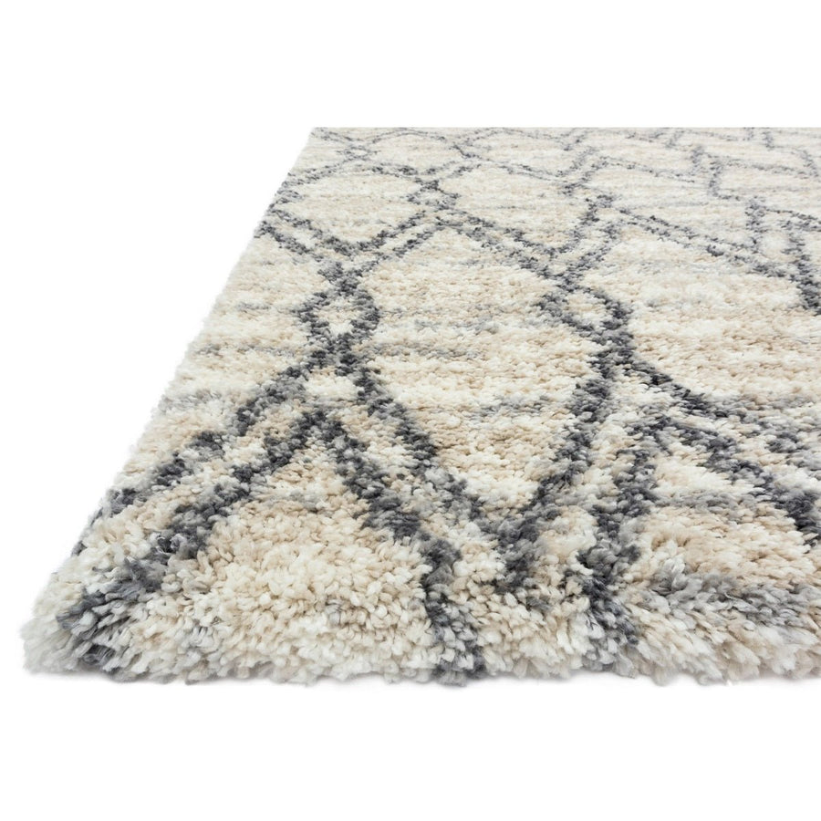 QUINCY 04 SHAG RUG: SAND, GRAPHITE