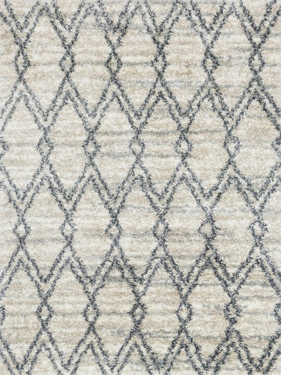 QUINCY 04 SHAG RUG: SAND, GRAPHITE