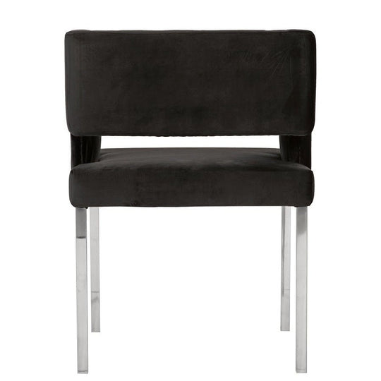 RAFFIA DINING CHAIR: BLACK