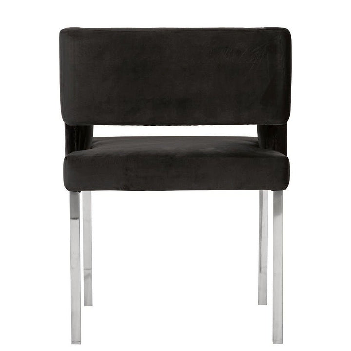 RAFFIA DINING CHAIR: BLACK