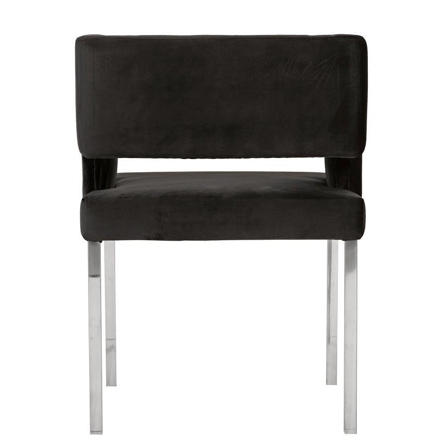 RAFFIA DINING CHAIR: BLACK