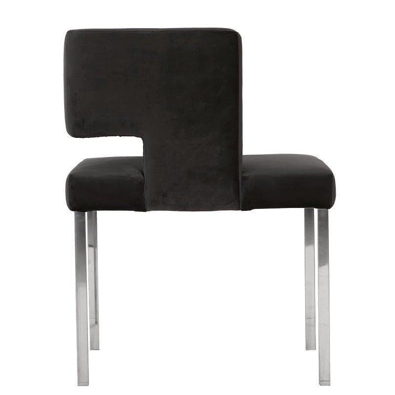 RAFFIA DINING CHAIR: BLACK