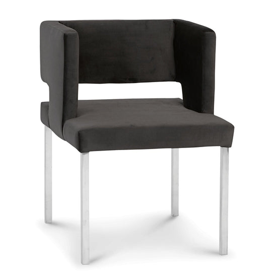 RAFFIA DINING CHAIR: BLACK
