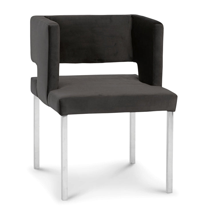 RAFFIA DINING CHAIR: BLACK