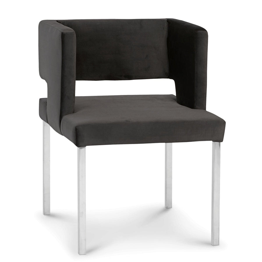 RAFFIA DINING CHAIR: BLACK