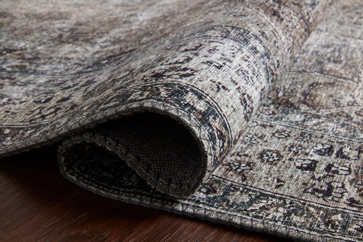 RAHUL VINTAGE PRINT FLAT RUG: GREY, TAUPE