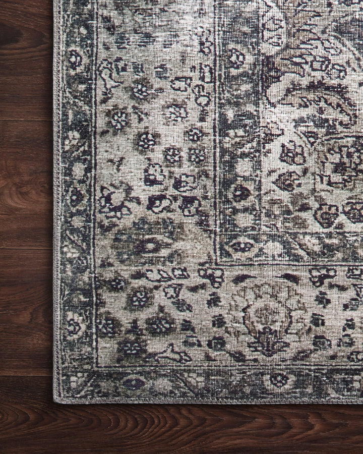 RAHUL VINTAGE PRINT FLAT RUG: GREY, TAUPE