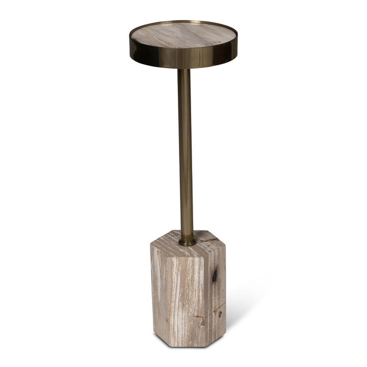 RELIQUE DINAH PETRIFIED WOOD DRINK TABLE
