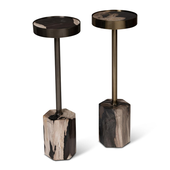 RELIQUE DINAH PETRIFIED WOOD DRINK TABLE