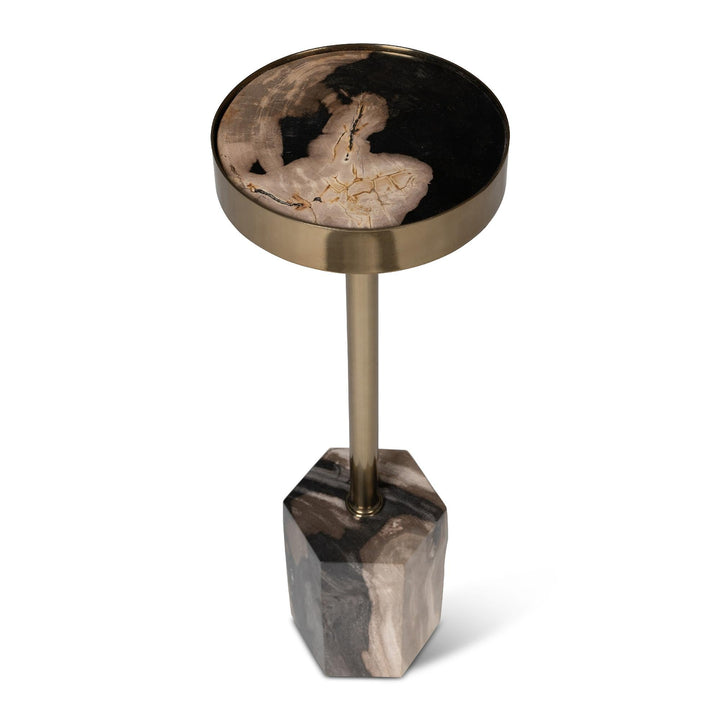 RELIQUE DINAH PETRIFIED WOOD DRINK TABLE