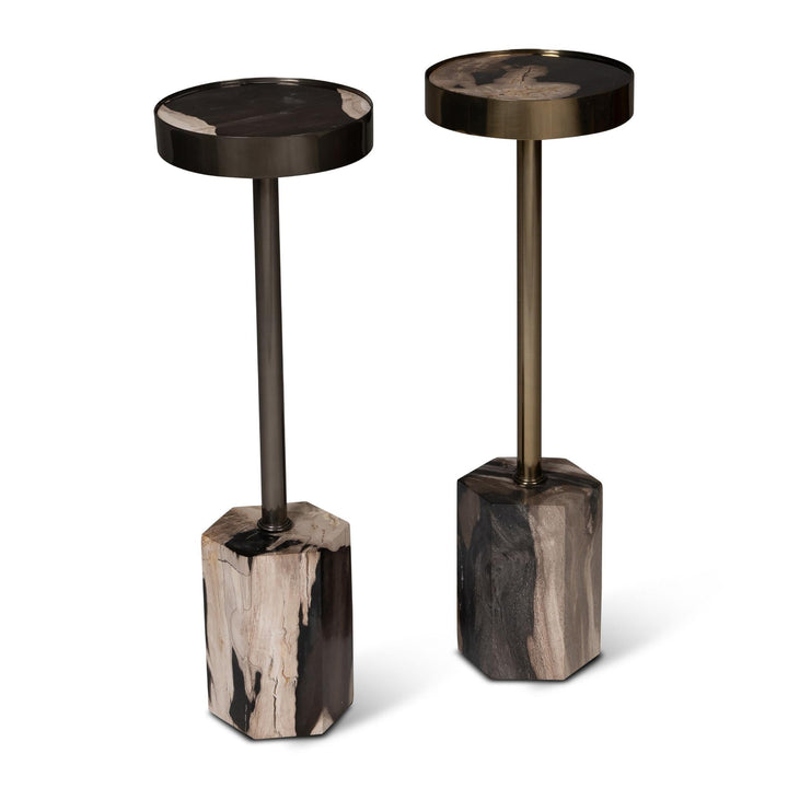 RELIQUE DINAH PETRIFIED WOOD DRINK TABLE