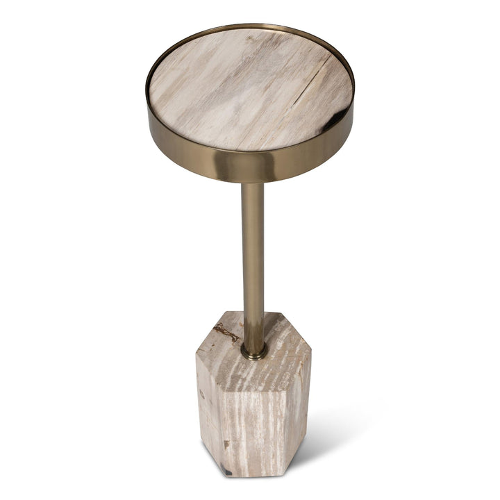RELIQUE DINAH PETRIFIED WOOD DRINK TABLE