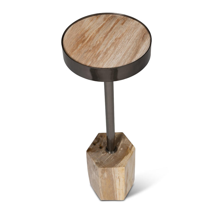 RELIQUE DINAH PETRIFIED WOOD DRINK TABLE
