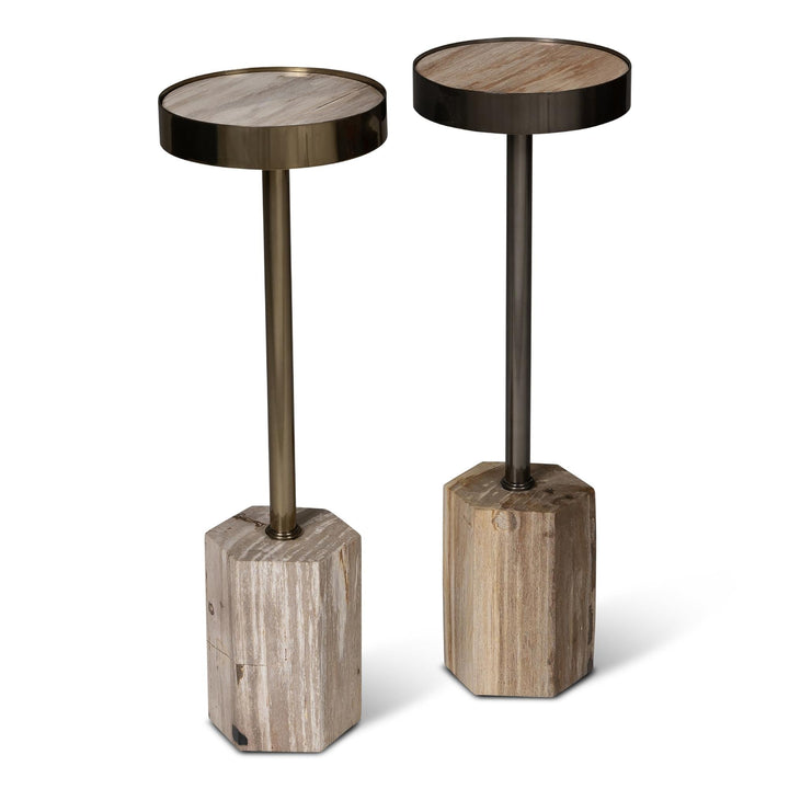 RELIQUE DINAH PETRIFIED WOOD DRINK TABLE