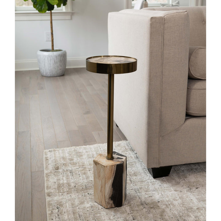RELIQUE DINAH PETRIFIED WOOD DRINK TABLE
