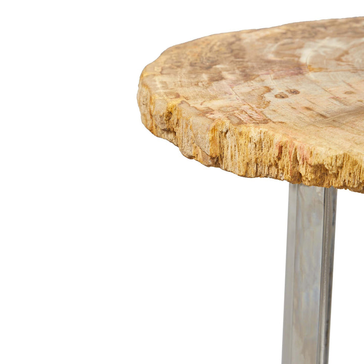 RELIQUE ELIZA POLISHED STAINLESS STEEL BASE END TABLE