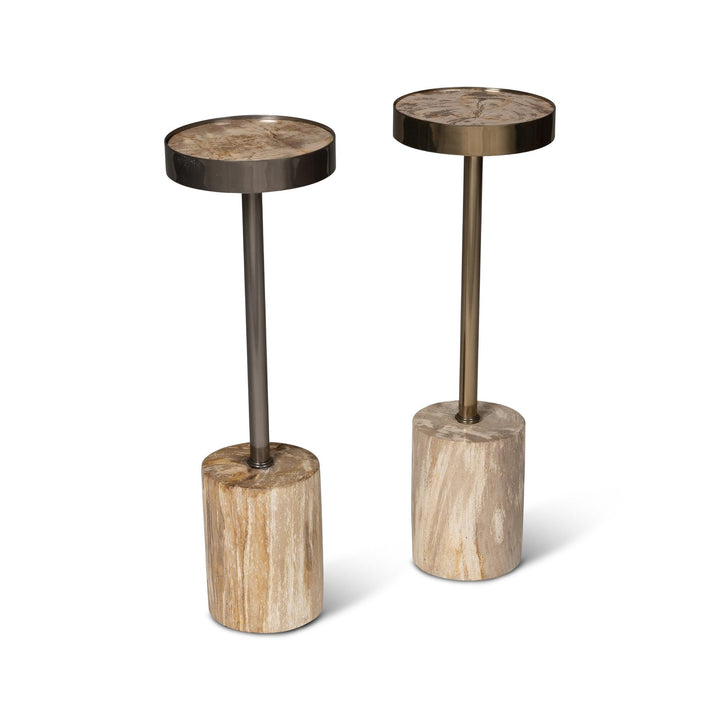 RELIQUE TABITHA PETRIFIED WOOD DRINK TABLE