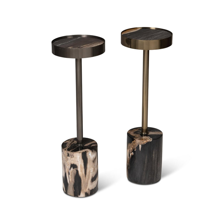 RELIQUE TABITHA PETRIFIED WOOD DRINK TABLE
