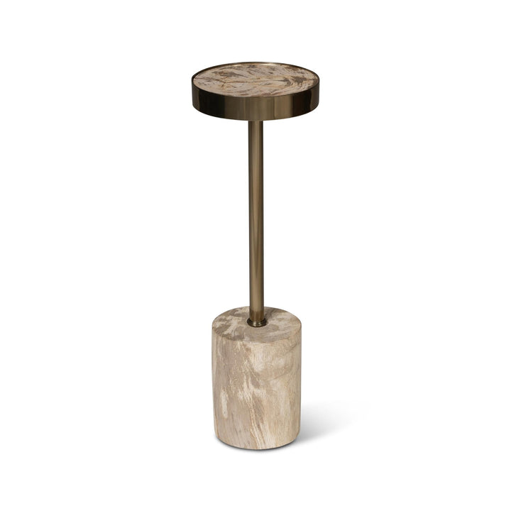 RELIQUE TABITHA PETRIFIED WOOD DRINK TABLE