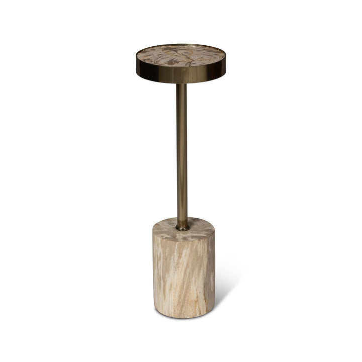 RELIQUE TABITHA PETRIFIED WOOD DRINK TABLE