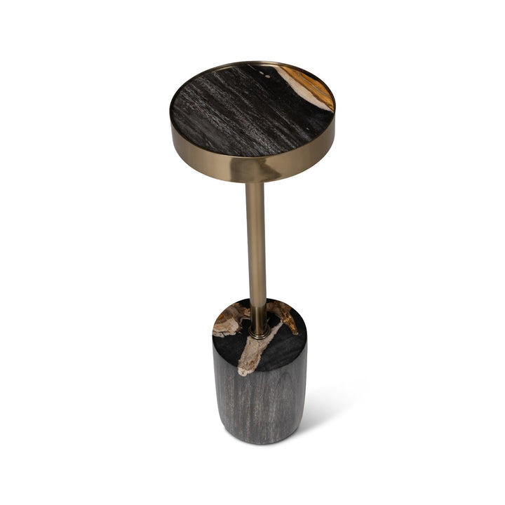 RELIQUE TABITHA PETRIFIED WOOD DRINK TABLE