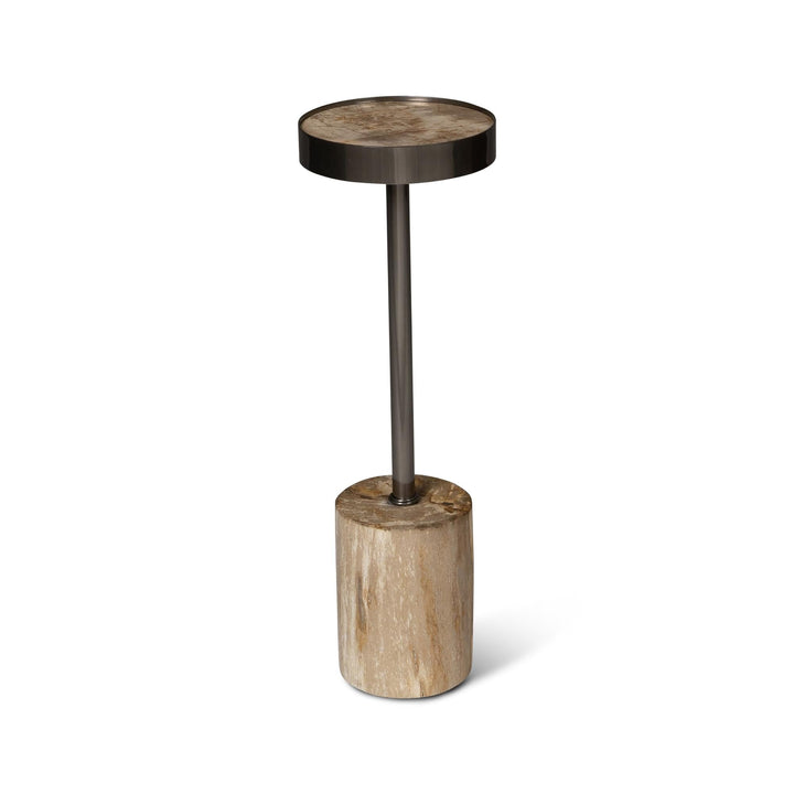RELIQUE TABITHA PETRIFIED WOOD DRINK TABLE