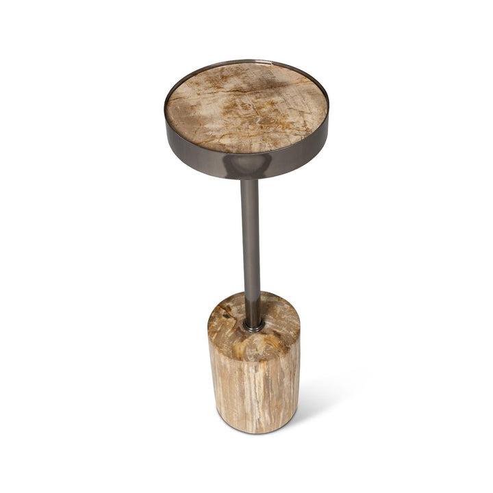 RELIQUE TABITHA PETRIFIED WOOD DRINK TABLE