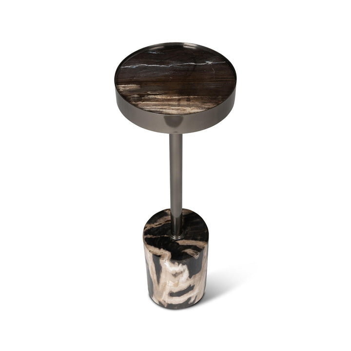 RELIQUE TABITHA PETRIFIED WOOD DRINK TABLE