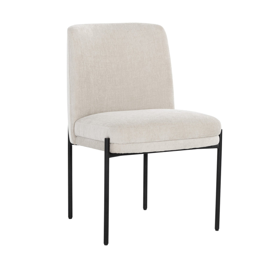 RICHIE DANNY IVORY BLACK DINING CHAIR