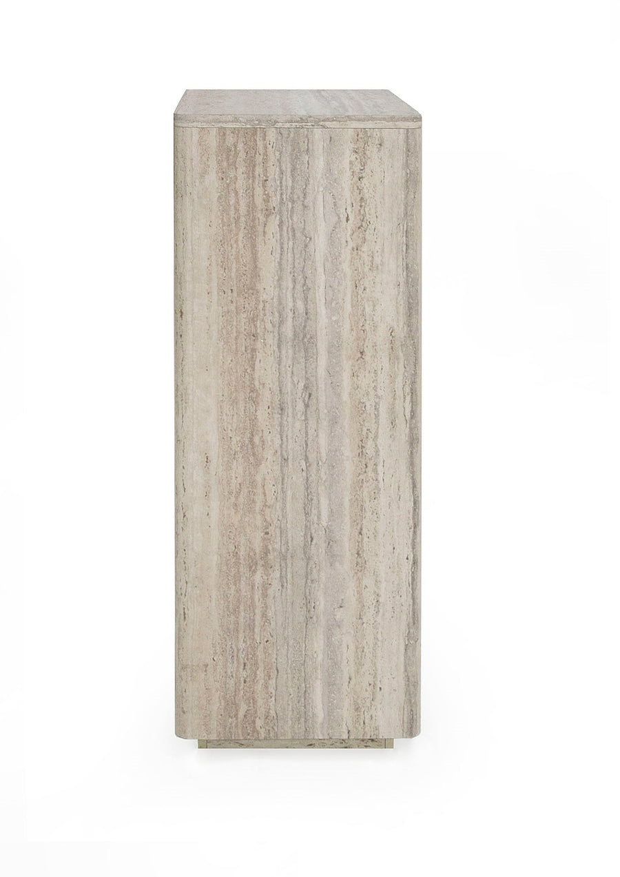 ROMA FAUX TRAVERTINE CHEST