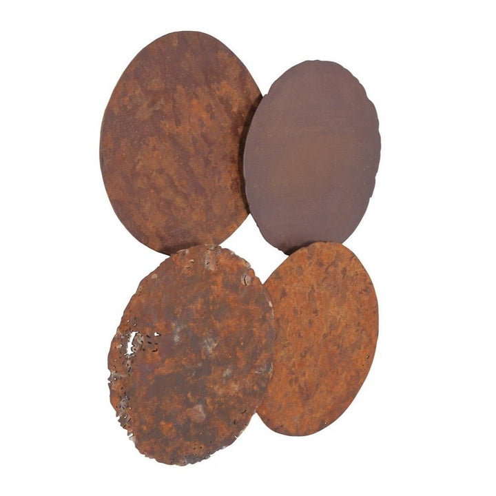 RUST CAST OIL DRUM WALL DISCS | SET OF 4