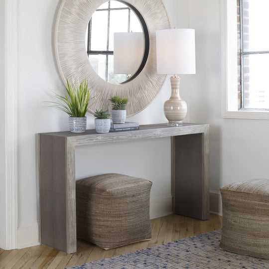 RUSTIC SHAGREEN CONSOLE TABLE