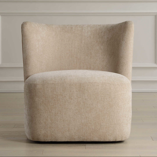 SCULPTED SWIVEL CHAIR: SAND